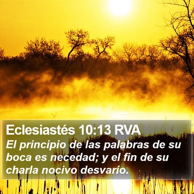 Eclesiastés 10:13 RVA Bible Verse Image