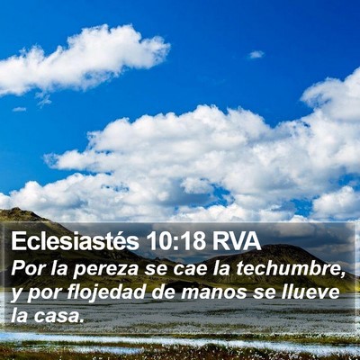 Eclesiastés 10:18 RVA Bible Verse Image