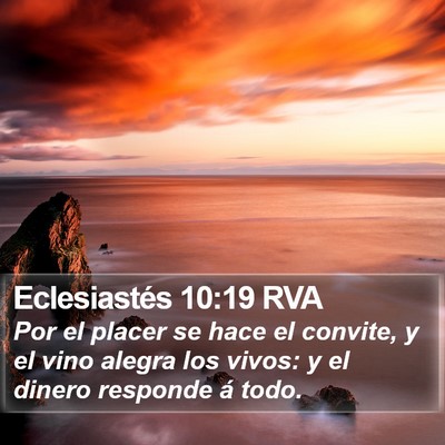 Eclesiastés 10:19 RVA Bible Verse Image