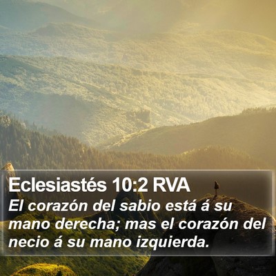 Eclesiastés 10:2 RVA Bible Verse Image