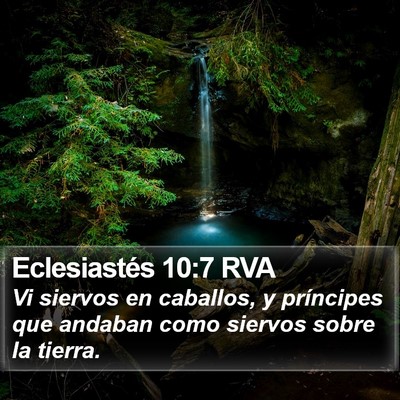 Eclesiastés 10:7 RVA Bible Verse Image