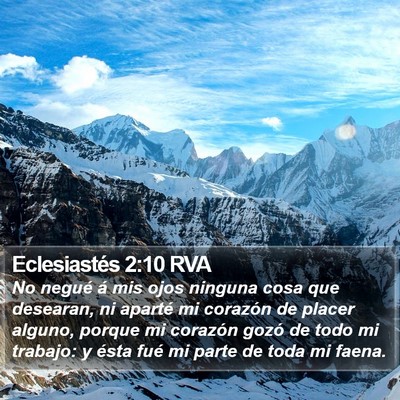Eclesiastés 2:10 RVA Bible Verse Image