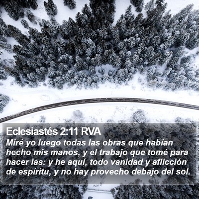 Eclesiastés 2:11 RVA Bible Verse Image