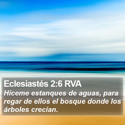 Eclesiastés 2:6 RVA Bible Verse Image