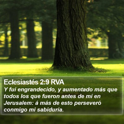 Eclesiastés 2:9 RVA Bible Verse Image