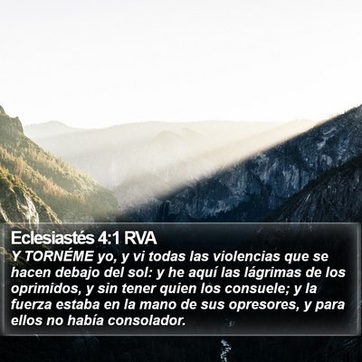 Eclesiastés 4:1 RVA Bible Verse Image