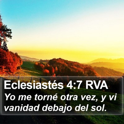 Eclesiastés 4:7 RVA Bible Verse Image