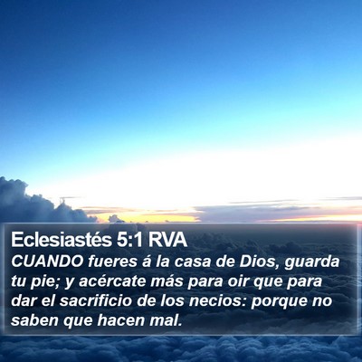 Eclesiastés 5:1 RVA Bible Verse Image