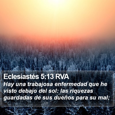 Eclesiastés 5:13 RVA Bible Verse Image