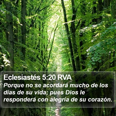 Eclesiastés 5:20 RVA Bible Verse Image