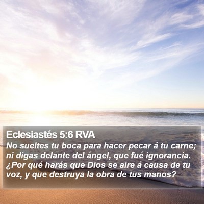 Eclesiastés 5:6 RVA Bible Verse Image