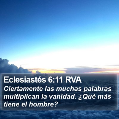 Eclesiastés 6:11 RVA Bible Verse Image