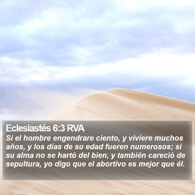 Eclesiastés 6:3 RVA Bible Verse Image