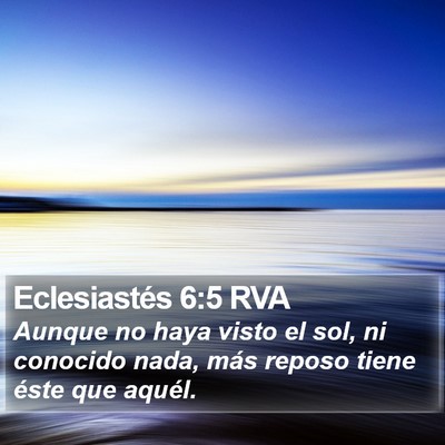 Eclesiastés 6:5 RVA Bible Verse Image