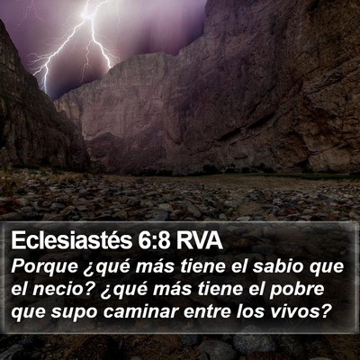 Eclesiastés 6:8 RVA Bible Verse Image