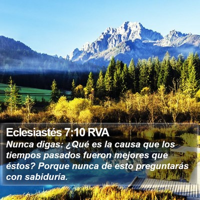 Eclesiastés 7:10 RVA Bible Verse Image