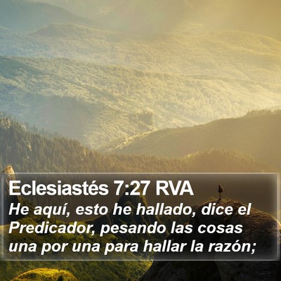 Eclesiastés 7:27 RVA Bible Verse Image