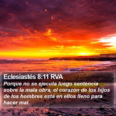 Eclesiastés 8:11 RVA Bible Verse Image