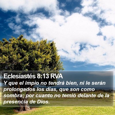 Eclesiastés 8:13 RVA Bible Verse Image