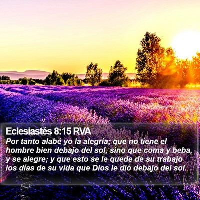 Eclesiastés 8:15 RVA Bible Verse Image