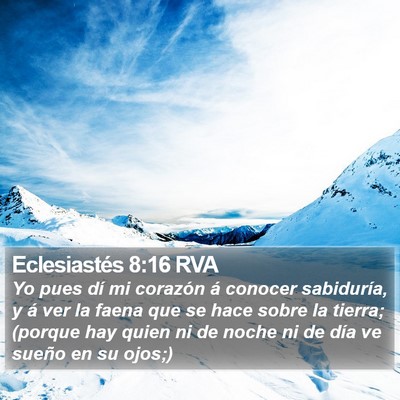 Eclesiastés 8:16 RVA Bible Verse Image