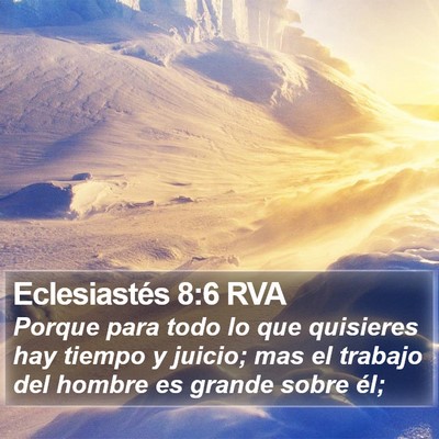 Eclesiastés 8:6 RVA Bible Verse Image