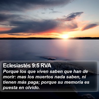 Eclesiastés 9:5 RVA Bible Verse Image