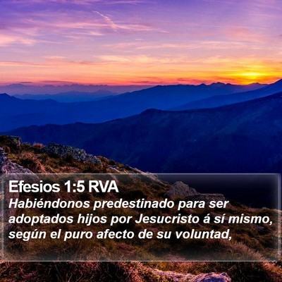 Efesios 1:5 RVA Bible Verse Image