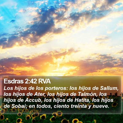 Esdras 2:42 RVA Bible Verse Image