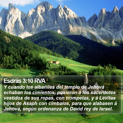Esdras 3:10 RVA Bible Verse Image