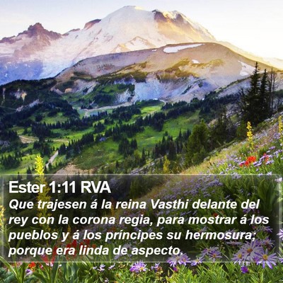 Ester 1:11 RVA Bible Verse Image