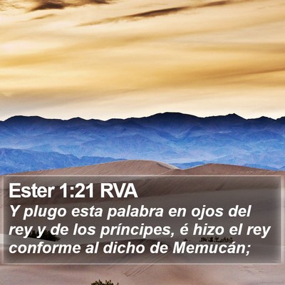 Ester 1:21 RVA Bible Verse Image