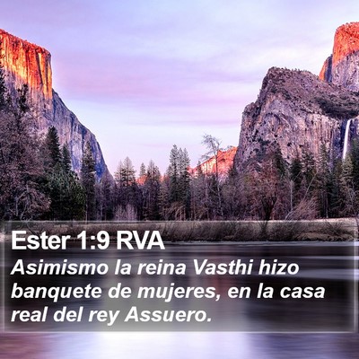 Ester 1:9 RVA Bible Verse Image