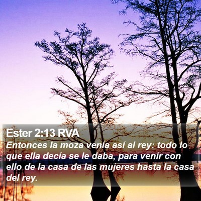 Ester 2:13 RVA Bible Verse Image
