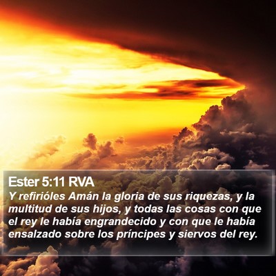 Ester 5:11 RVA Bible Verse Image