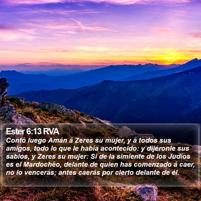 Ester 6:13 RVA Bible Verse Image
