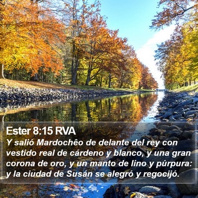 Ester 8:15 RVA Bible Verse Image