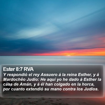 Ester 8:7 RVA Bible Verse Image