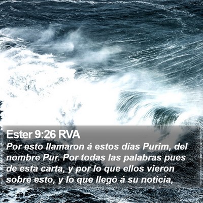 Ester 9:26 RVA Bible Verse Image