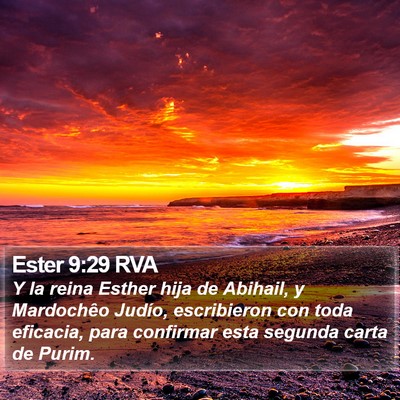 Ester 9:29 RVA Bible Verse Image
