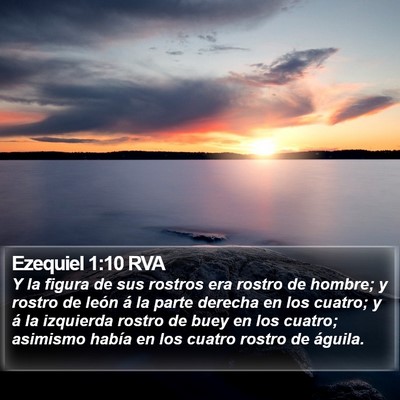 Ezequiel 1:10 RVA Bible Verse Image