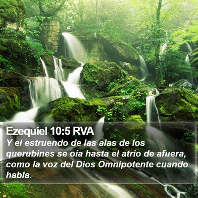 Ezequiel 10:5 RVA Bible Verse Image