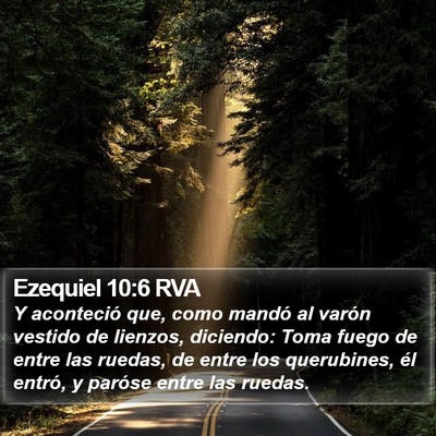 Ezequiel 10:6 RVA Bible Verse Image