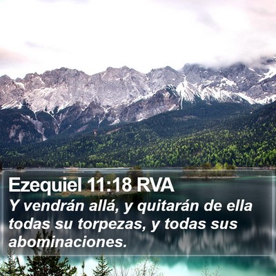 Ezequiel 11:18 RVA Bible Verse Image