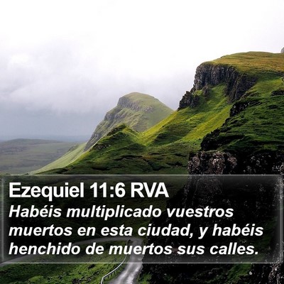 Ezequiel 11:6 RVA Bible Verse Image