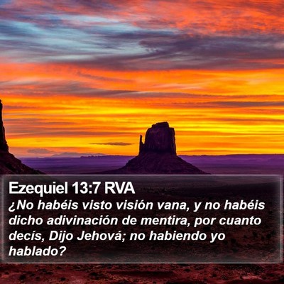 Ezequiel 13:7 RVA Bible Verse Image