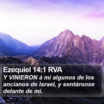 Ezequiel 14:1 RVA Bible Verse Image