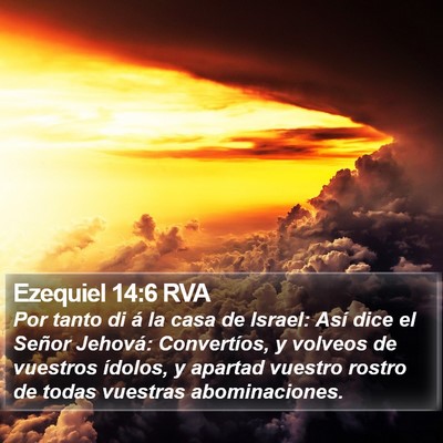 Ezequiel 14:6 RVA Bible Verse Image