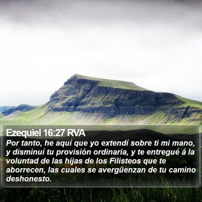 Ezequiel 16:27 RVA Bible Verse Image
