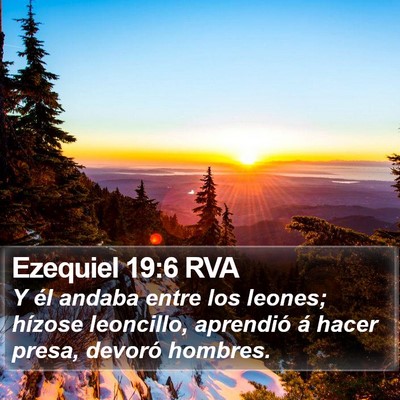 Ezequiel 19:6 RVA Bible Verse Image